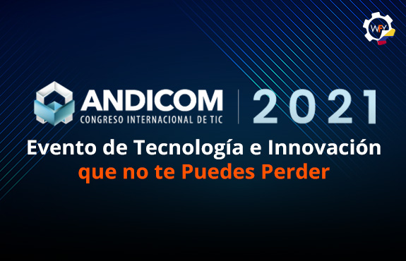 Logo de ANDICOM 2021 Evento de Tecnologa e Innovacin que no te Puedes Perder