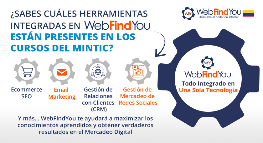 Sabes Cules Componentes Integrados en WebFindYou Estarn Presentes en los Cursos del MinTIC en Colombia?