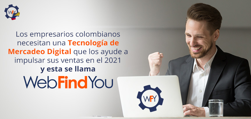 Empresario Colombiano Feliz de Usar la Tecnología de Mercadeo Digital WebFindYou Para Aumentar sus Ventas