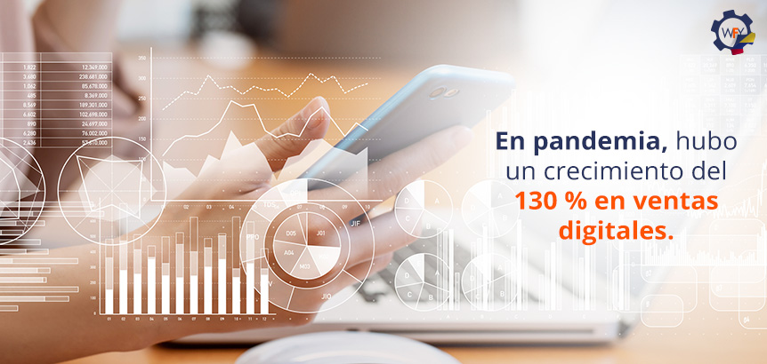 Empresario Revisando el Crecimiento de Ventas Digitales Desde su Smartphone