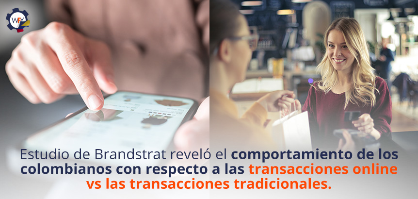 Composición de Dos Imágenes que Muestran Transacciones Online Mediante Smartphone y Transacciones Tradicionales en Tienda Física