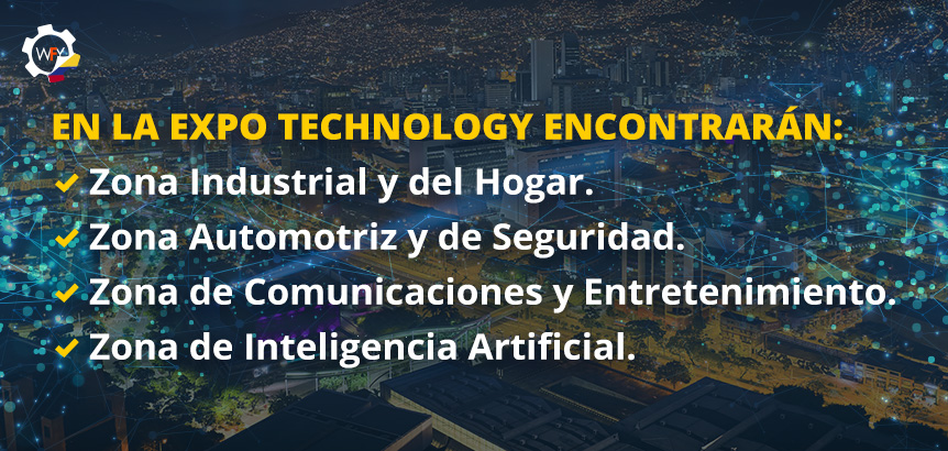 Medellín de Noche Donde Será la Expo Technology y Encontrarán Varias Zonas Relacionadas con Tecnología