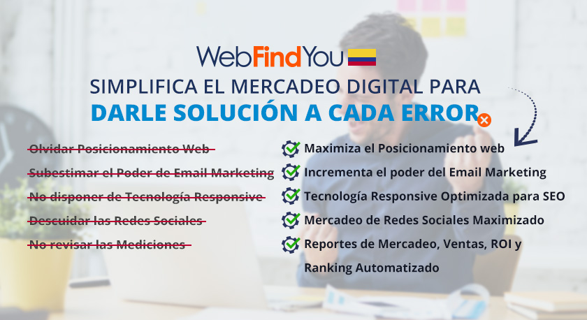 WebFindYou Simplifica el Mercadeo Digital para Darle Solucin a Cada Error en Colombia