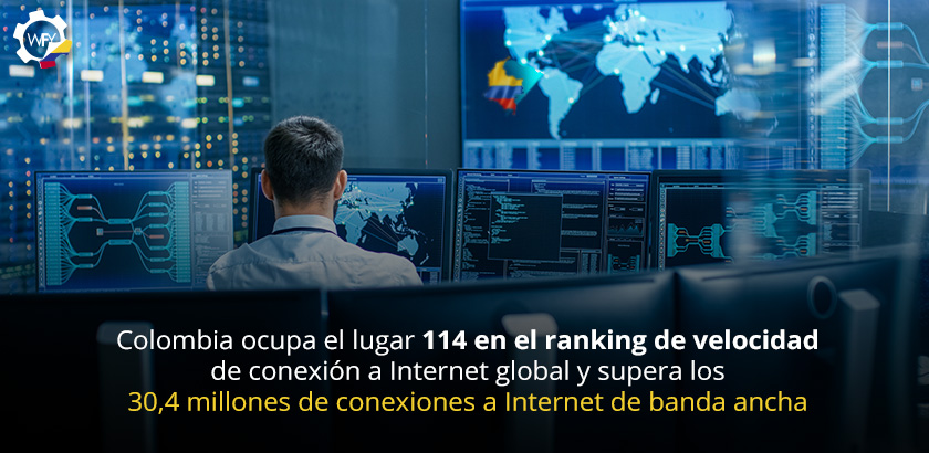 Colombia Ocupa el Lugar 114 en el Ranking de Velocidad de Conexión a Internet