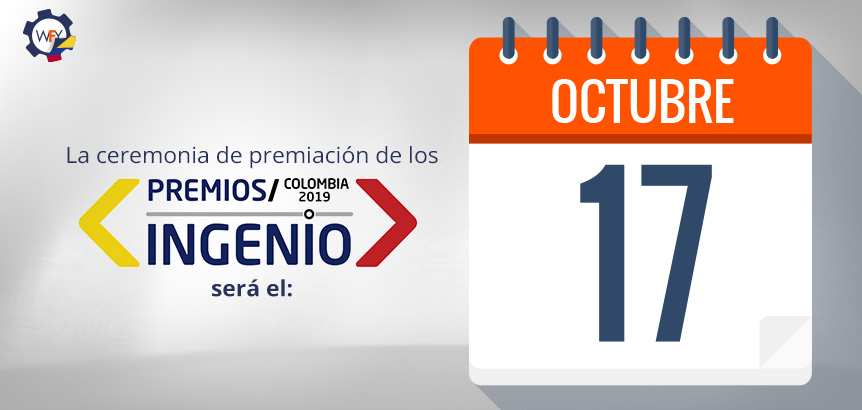 La Ceremonia de Premiación de los Premios Ingenio Colombia 2019 será el 17 de Octubre