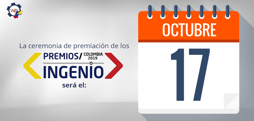 La Ceremonia de Premiacin de los Premios Ingenio Colombia 2019 ser el 17 de Octubre