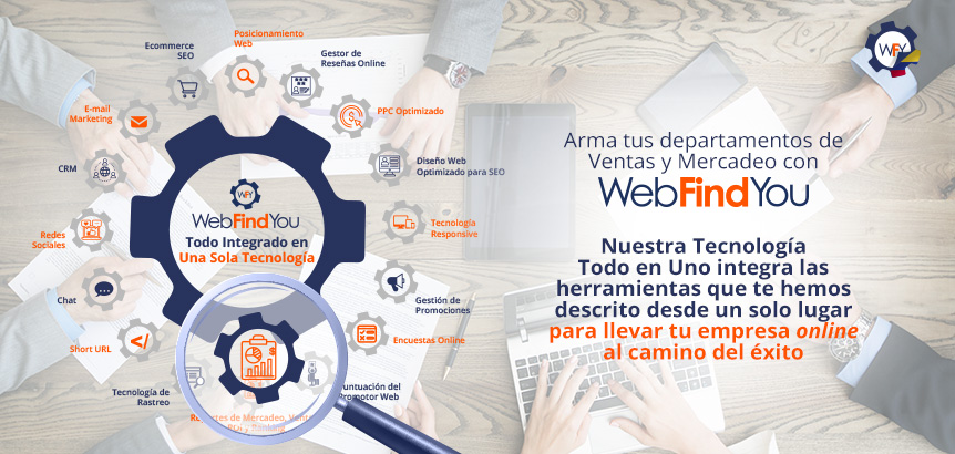 Arma Tus Departamentos de Ventas y Mercadeo con WebFindYou