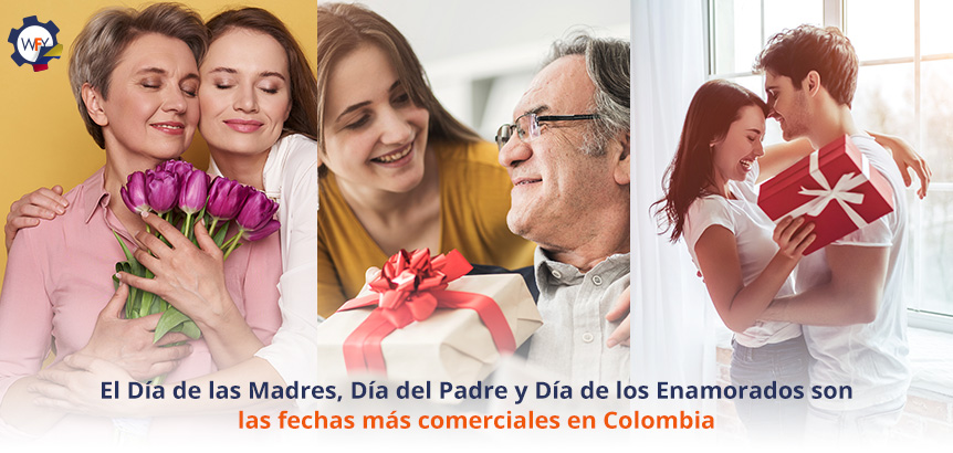 Da de las Madres, Da del Padre y Da de los Enamorados; fechas comerciales en Colombia