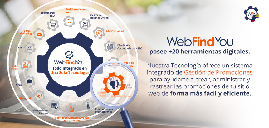 WebFindYou Ofrece un Sistema Integrado de Gestin de Promociones Para Ayudarte a Crearlas, Administrarlas y Rastrearlas