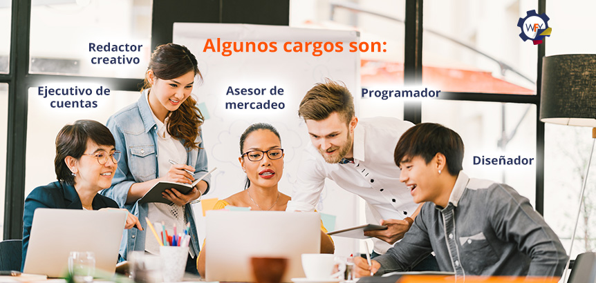 Cargos de Marketing en Colombia: Redactor Creativo, Ejecutivo de Cuentas, Asesor de Mercadeo, Programador y Diseñador