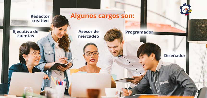 Cargos de Marketing en Colombia: Redactor Creativo, Ejecutivo de Cuentas, Asesor de Mercadeo, Programador y Diseador