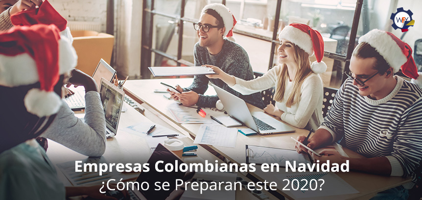 Empresarios con Gorros de Navidad