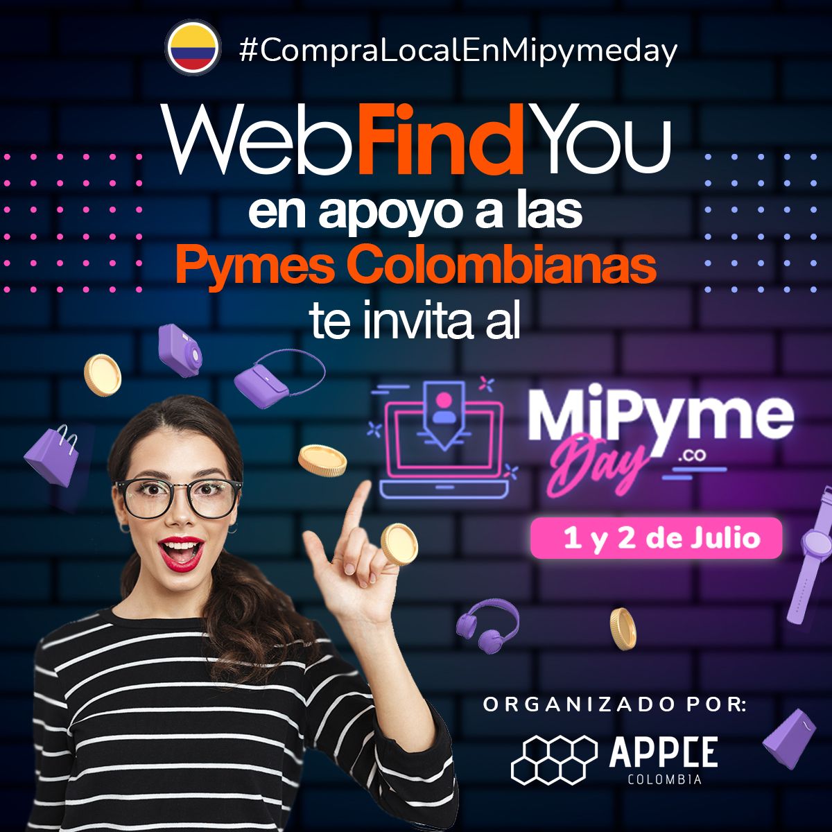 WebfindYou en apoyo a las Pymes Colombianas los invita al MipymeDay
