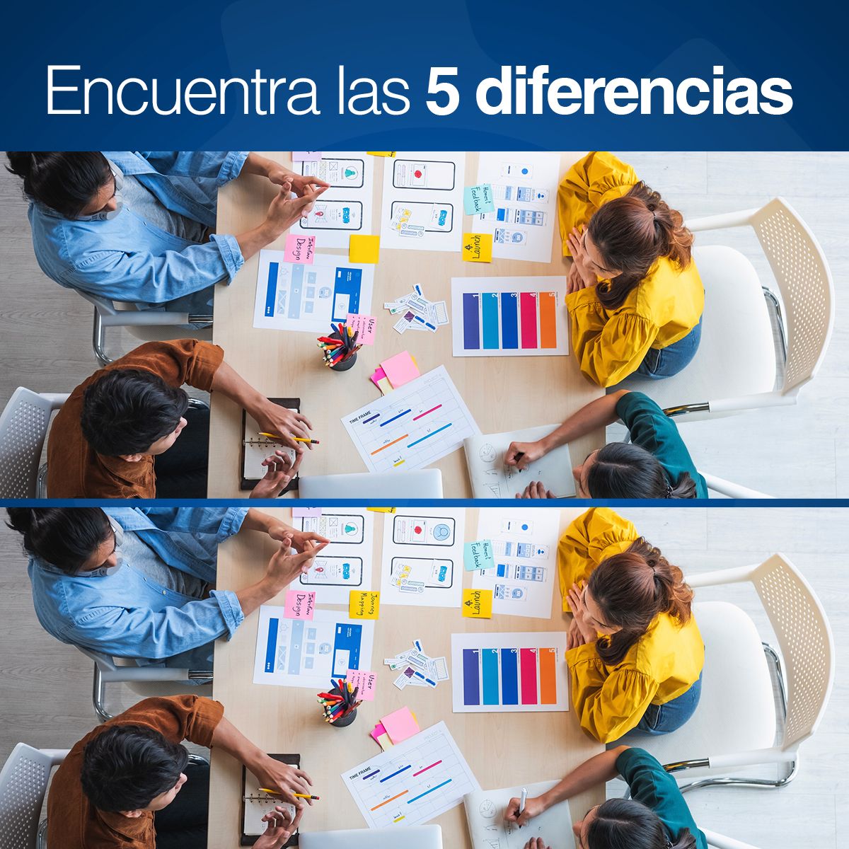 Encuentra las 5 diferencias