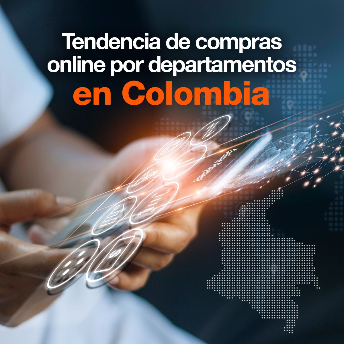 Tendencia de compras online por departamentos Colombiano