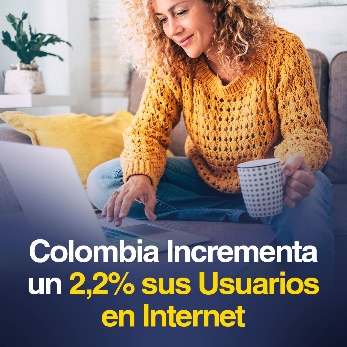 Colombia Incrementa un 2,2% sus Usuarios en Internet