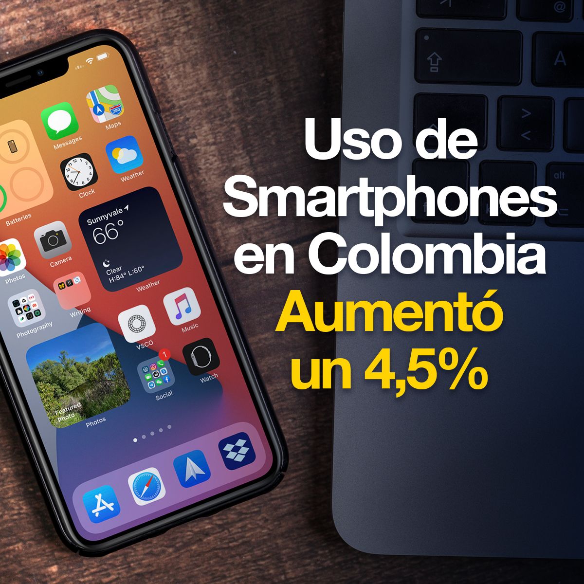 Uso de Smartphones en Colombia Aumentó un 4,5%