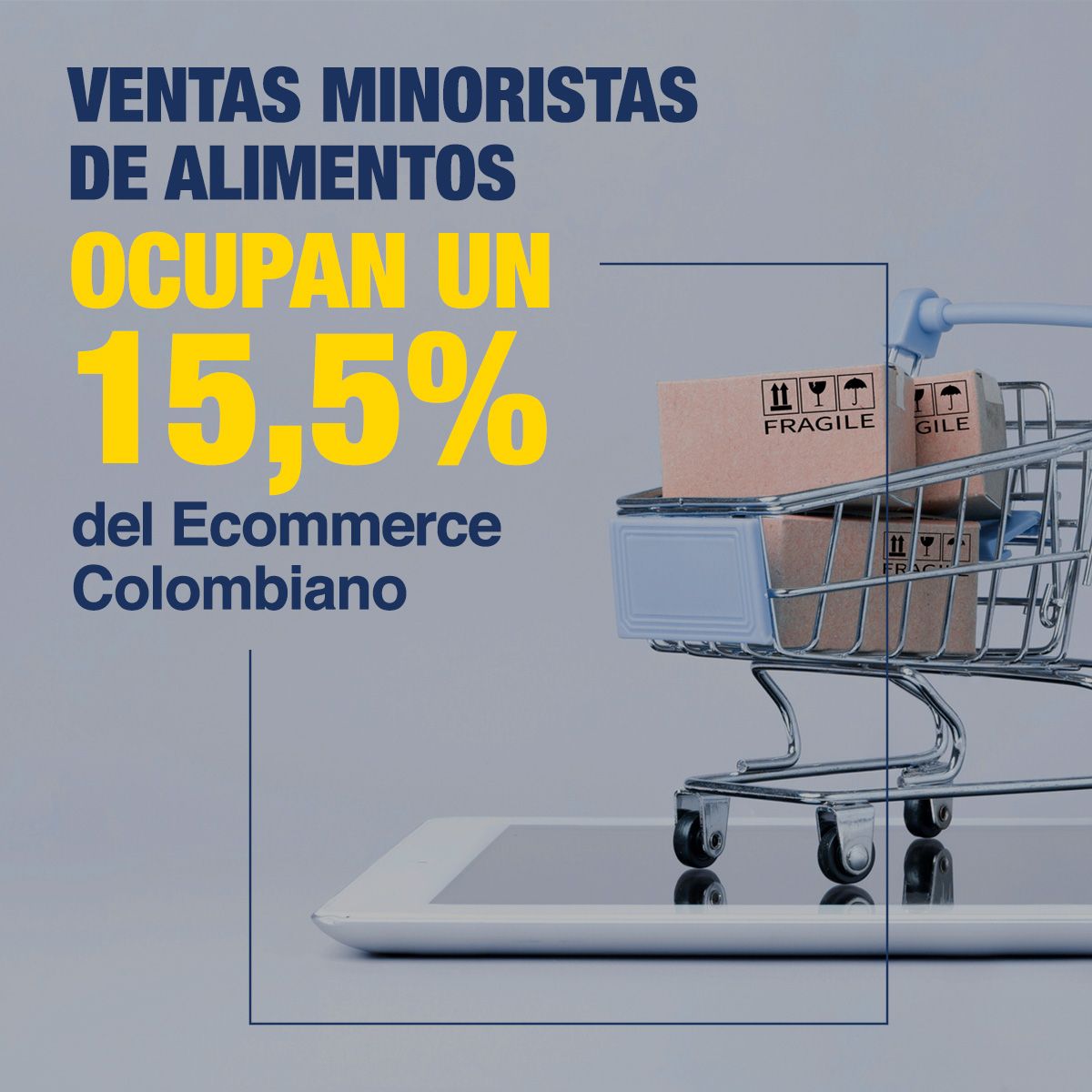 Ventas Minoristas de Alimentos Ocupan un 15,5% del Ecommerce Colombiano