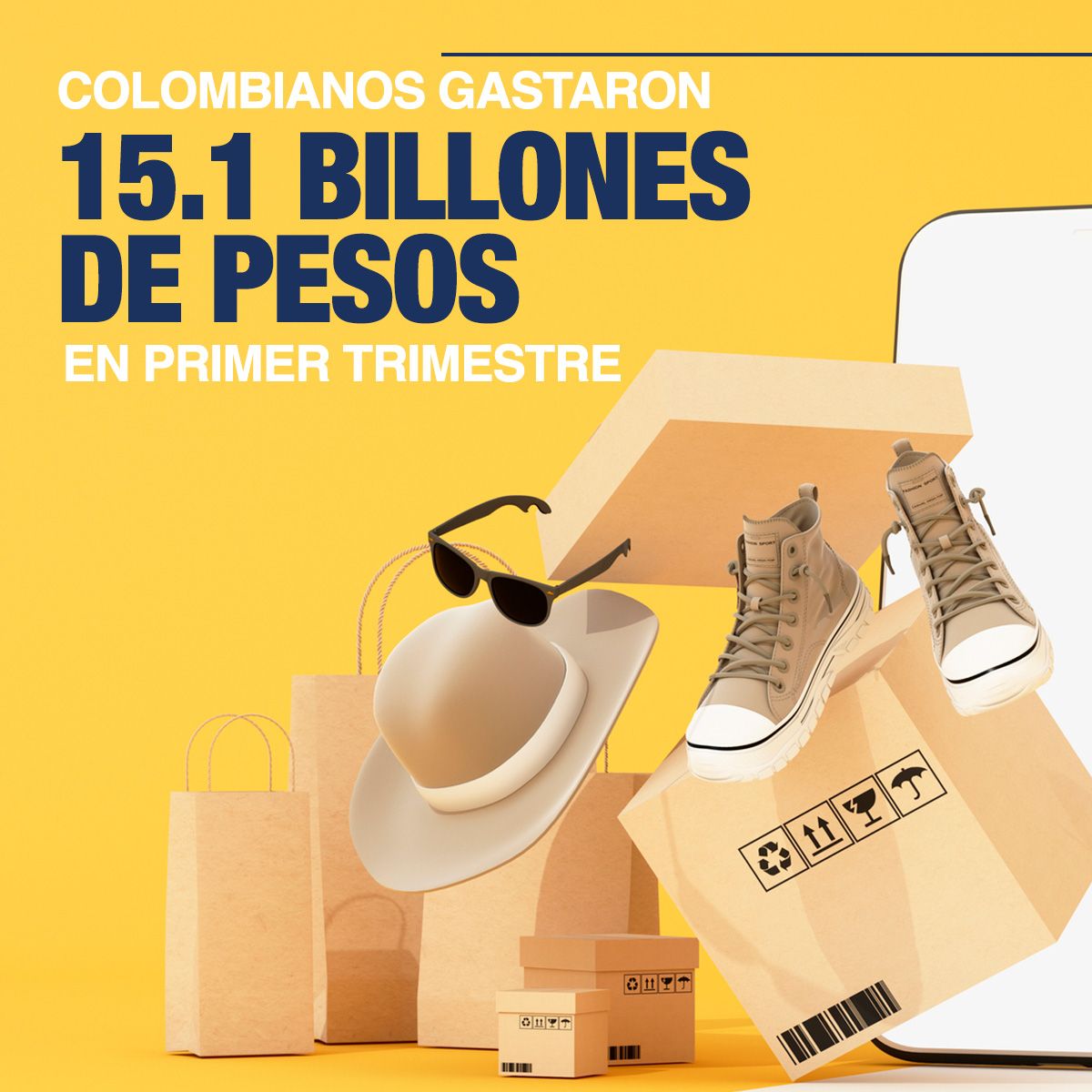 Colombianos Gastaron 15.1 Billones de Pesos en Primer Trimestre del Año