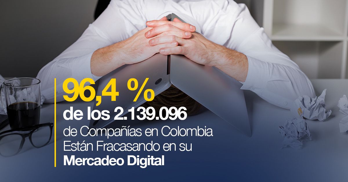 96,4 % de los 2.139.096 de Compañías en Colombia Están Fracasando en su Mercadeo Digital